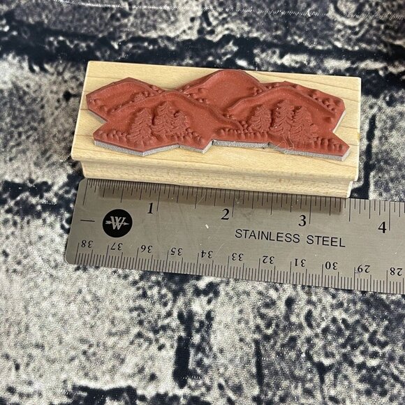 Great Impressions Rubber Stamp tree grass snowflake C214 D140 F115 - Picture 5 of 7